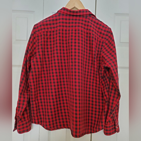 Chaps Plaid Red and Black Button-Up Shirt XL - Picture 2 of 4